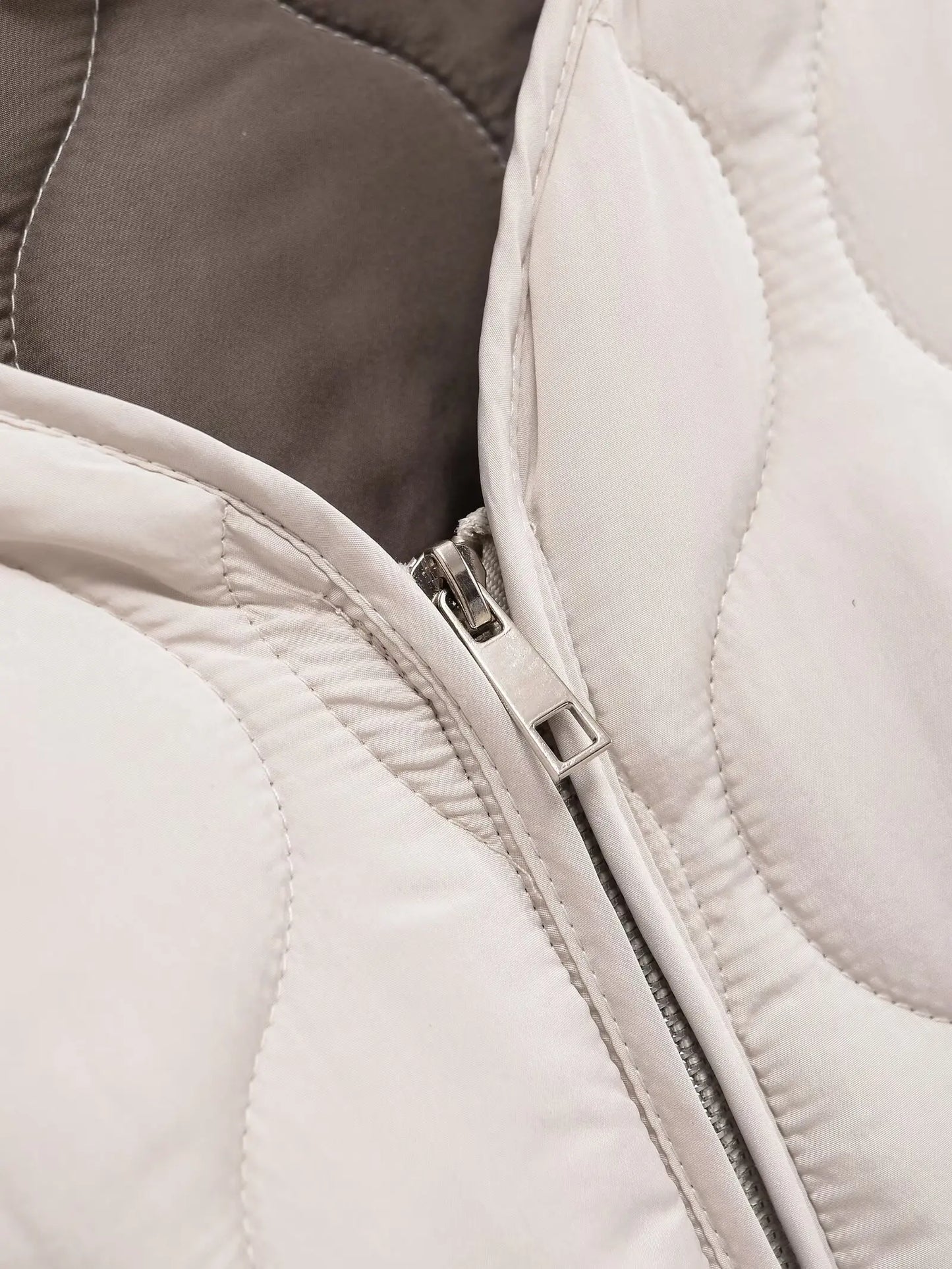 European & American Style Casual Diamond Warm Cotton Jacket