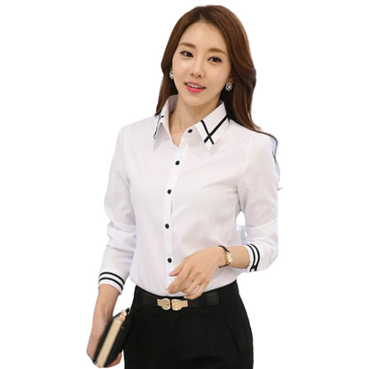 Fashion Women White Women Long Sleeve Shirt